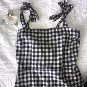 Express Navy Checkered Mini Dress